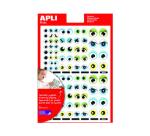 Gommette apli yeux ronds bleu/vert 312 unites