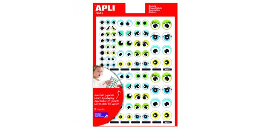 Gommette apli yeux ronds bleu/vert 312 unites