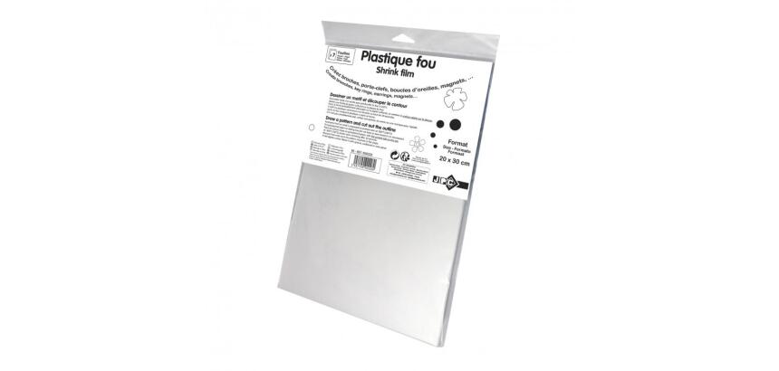 Plastique fou wonday 20x30cm coloris transparent pochette  7 feuilles
