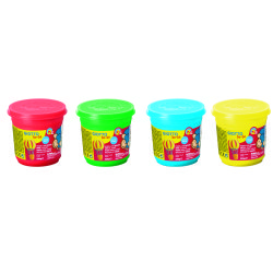 Pate a jouer be be giotto ingredients natruels matiere  vegetale 220g schoolpack 18   pots 8 coloris assortis
