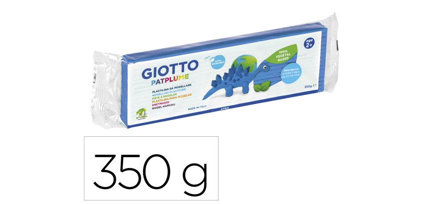 Patplume giotto matiere vegetale souple ne seche pas  pain predecoupe 350g coloris  cyan
