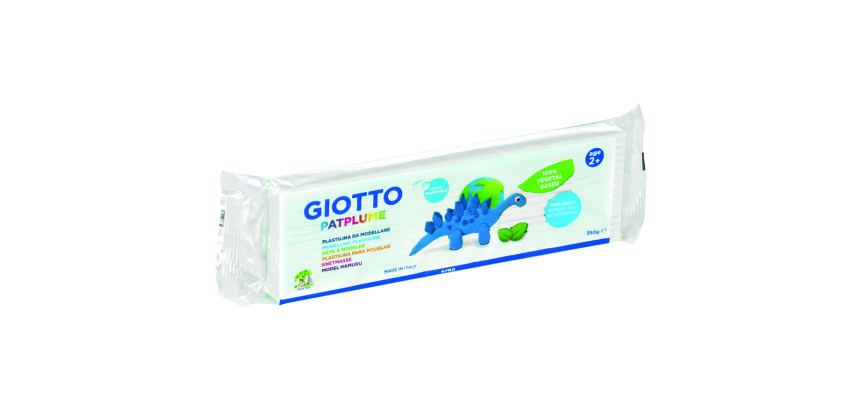 Patplume giotto matiere vegetale souple ne seche pas  pain predecoupe 350g coloris  blanc