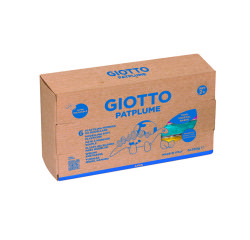 Lot patplume giotto matiere vegetale souple ne seche pas  pain predecoupe 350g 6 unites coloris assortis