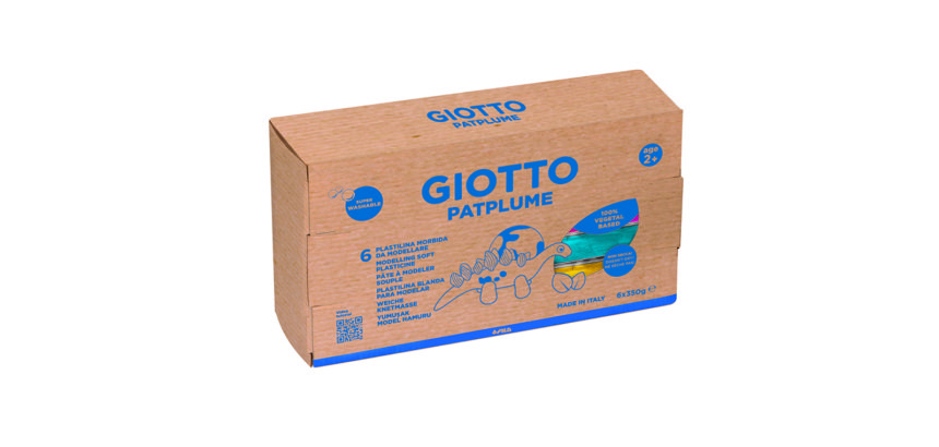 Lot patplume giotto matiere vegetale souple ne seche pas  pain predecoupe 350g 6 unites coloris assortis