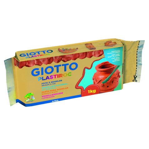 Plastiroc giotto pate minerale facile a lisser pain de 1kg coloris terracotta