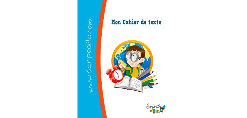 Cahier de texte hamelin serpodile pour enfants        dyspraxiques dyslexiques      dysgraphiques 17x22 cm 100