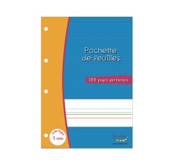 Etui De Feulles Simples Oxford Serpodile Perforees 210X297 100P Ligne 5mm