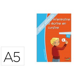 Cahier entrainement hamelin serpopdile je m entraine a    ecrire en cursive a5 55 pages avec stylo