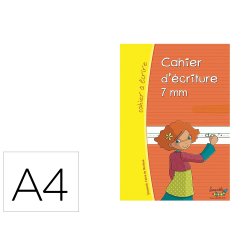 Cahier entrainement hamelin serpodile cahier d ecriture   cursive double ligne 7mm a4   44 pages avec stylo