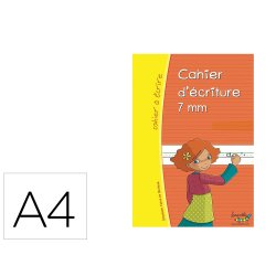 Cahier entrainement hamelin serpodile cahier d ecriture   cursive double ligne 7mm a4   44 pages avec stylo