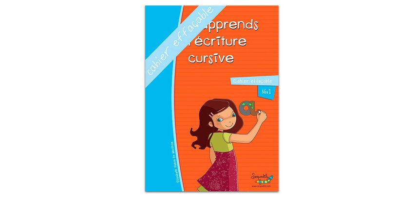 Cahier apprentissage oxford serpodile j'apprends l'       ecriture cursive a5 50 pages  avec stylo