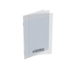 Cahier conquerant polypropylene indechirable et lavable 17x22 cm 140 pages    piqure 90g seyes incolore