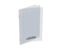 Cahier conquerant polypropylene indechirable et lavable 17x22 cm 140 pages    piqure 90g seyes incolore