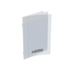 Cahier conquerant polypropylene indechirable et lavable 17x22 cm 140 pages    piqure 90g seyes incolore