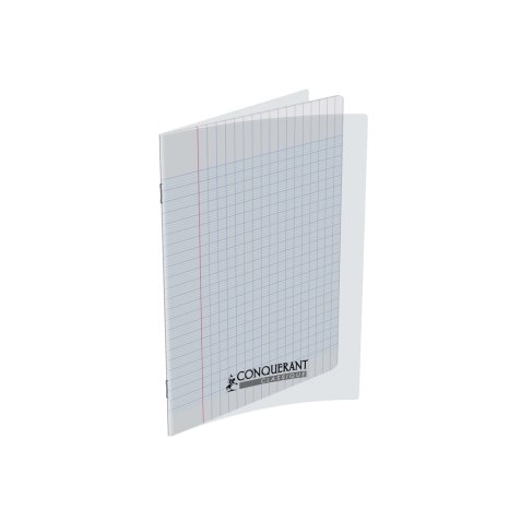 Cahier conquerant polypropylene indechirable et lavable 17x22 cm 140 pages    piqure 90g seyes incolore