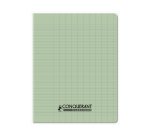 Cahier conquerant poplypropylene papier velin   extra pastel 17x22 cm 96      pages piqure 90g seyes vert