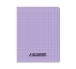 Cahier conquerant poplypropylene papier velin   extra pastel 17x22 cm 96      pages piqure 90g seyes lila