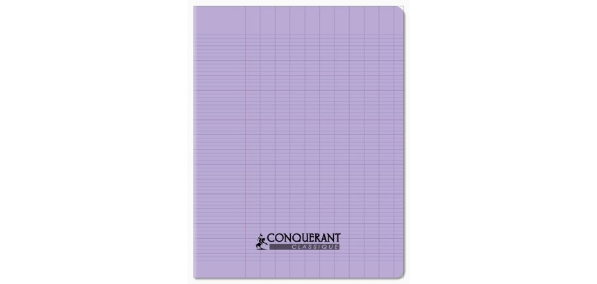Cahier conquerant poplypropylene papier velin   extra pastel 17x22 cm 96      pages piqure 90g seyes lila