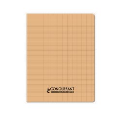 Cahier conquerant poplypropylene papier velin   extra pastel 17x22 cm 96      pages piqure 90g abricot