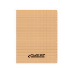 Cahier conquerant poplypropylene papier velin   extra pastel 17x22 cm 96      pages piqure 90g abricot