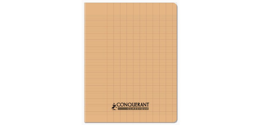 Cahier conquerant poplypropylene papier velin   extra pastel 17x22 cm 96      pages piqure 90g abricot