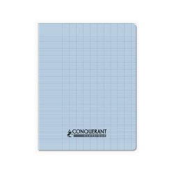 Cahier conquerant poplypropylene papier velin   extra pastel 17x22 cm 96      pages piqure 90g bleu pastel