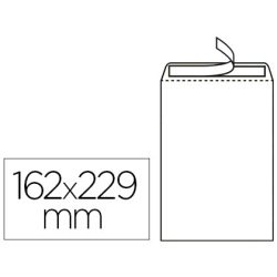 Pochette gpv économique adhésive vélin blanc 90g c5 162x229mm sachet 25 unités