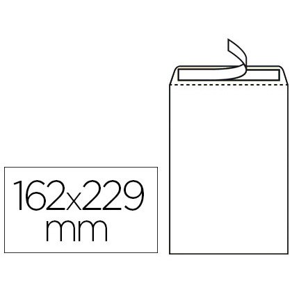 Pochette gpv économique adhésive vélin blanc 90g c5 162x229mm sachet 25 unités