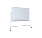 Tableau blanc mobile reversible dahle double face  laque feutre effacable a sec  pivotement 360 degres 4