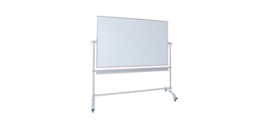 Tableau blanc mobile reversible dahle double face  laque feutre effacable a sec  pivotement 360 degres 4