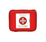 Trousse de secours farmor universelle 5 a 10 personnes  multi poches de rangement     coloris rouge