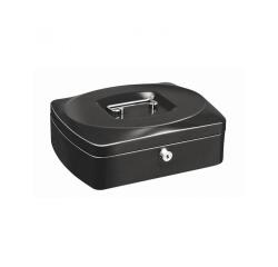 Caisse a monnaie wonday en metal avec casier amovible    serrure a cylindre coloris    noire