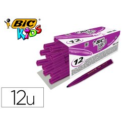 Feutre bic kids visacolor xl encre lavable pointe large    bloquee coloris violet