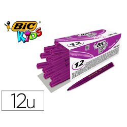 Feutre bic kids visacolor xl encre lavable pointe large    bloquee coloris violet