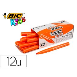 Feutre bic kids visacolor xl encre lavable pointe large    bloquee coloris orange