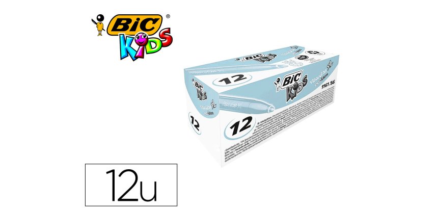 Feutre bic kids visacolor xl encre lavable pointe large    bloquee coloris bleu clair