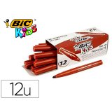 Feutre bic kids visacolor xl encre lavable pointe large    bloquee coloris brun