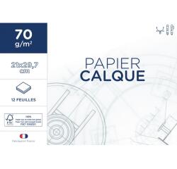 Papier calque clairefontaine 1er prix 21x29,7cm 70g        pochette 12 feuilles
