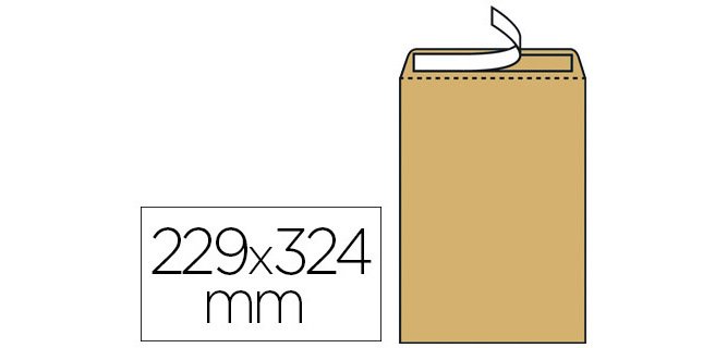 Pochette kraft gpv adhésive qualité supérieure c4 229x324mm 90g boîte 250 unités
