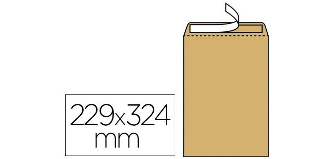Pochette kraft gpv adhésive qualité supérieure c4 229x324mm 90g boîte 250 unités