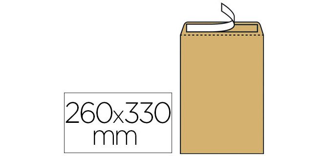 Pochette kraft gpv adhésive qualité supérieure 24 260x330mm 120g qualité supérieure boîte 250 unités
