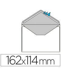 Enveloppe visite gpv saint louis papier vélin blanc 100g 114x162mm gommée doublée fond gris étui 25 unités