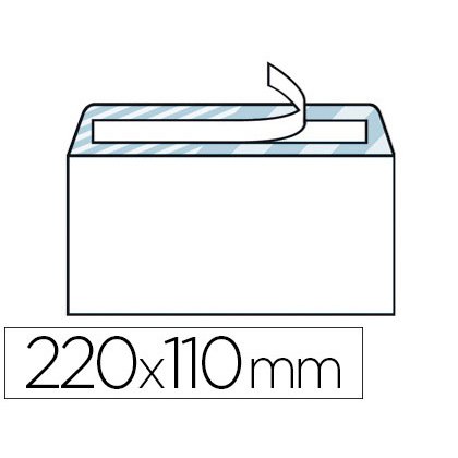 Enveloppe gpv économique vélin blanc 75g dl 110x220mm adhésive paquet 50 unités
