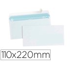 Enveloppe gpv économique vélin blanc 75g dl 110x220mm adhésive fenêtre 45x100mm paquet 50 unités