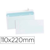Enveloppe gpv économique vélin blanc 75g dl 110x220mm adhésive fenêtre 45x100mm paquet 50 unités