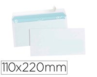 Enveloppe gpv économique vélin blanc 75g dl 110x220mm adhésive fenêtre 45x100mm paquet 50 unités