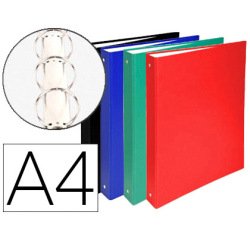 Classeur elba balacron 4 anneaux 40mm a4 210x297mm dos 40mm 225f coloris assortis