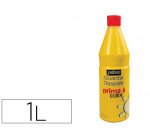 Gouache pébéo primacolor liquide inodore onctueuse application facile coloris jaune primaire flacon 1000ml