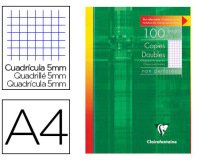 Copies doubles sous étui A4 100 pages non perforées petits carreaux