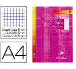 Copies doubles sous étui A4 200 pagesperforées petits carreaux
